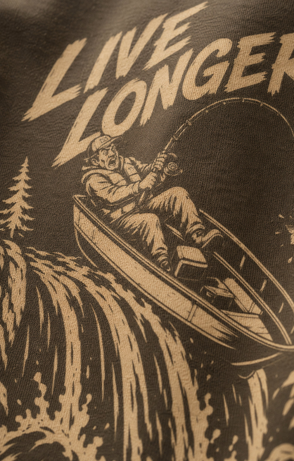 Live Longer “Over the Edge” Heavyweight Tee – Mocha