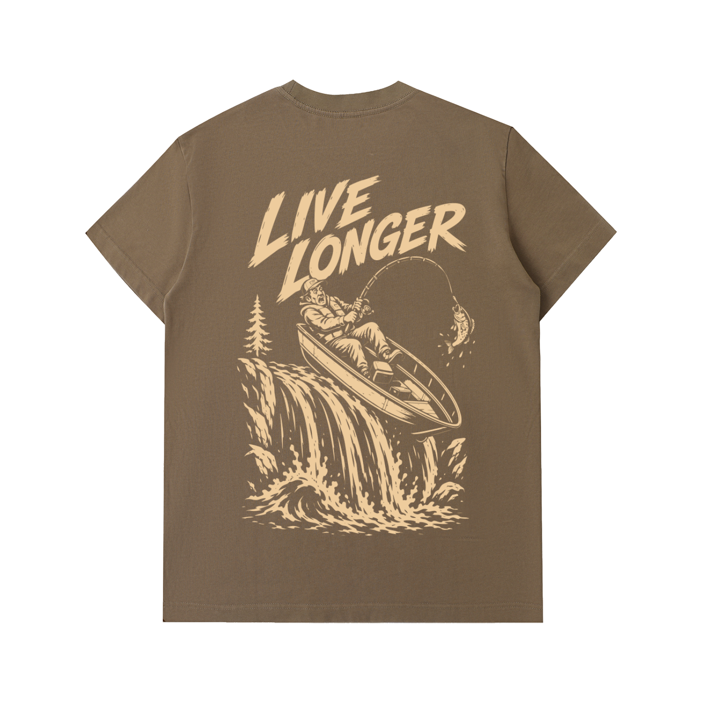 Live Longer “Over the Edge” Heavyweight Tee – Mocha